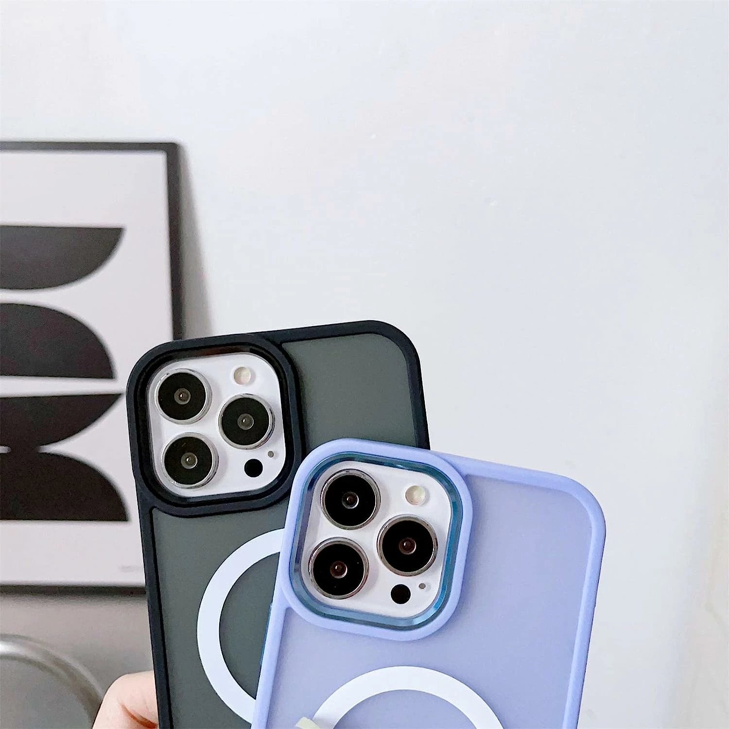 Mbështjellës Hurtel Color Matte Case për iPhone 15 Plus, MagSafe, vjollcë
