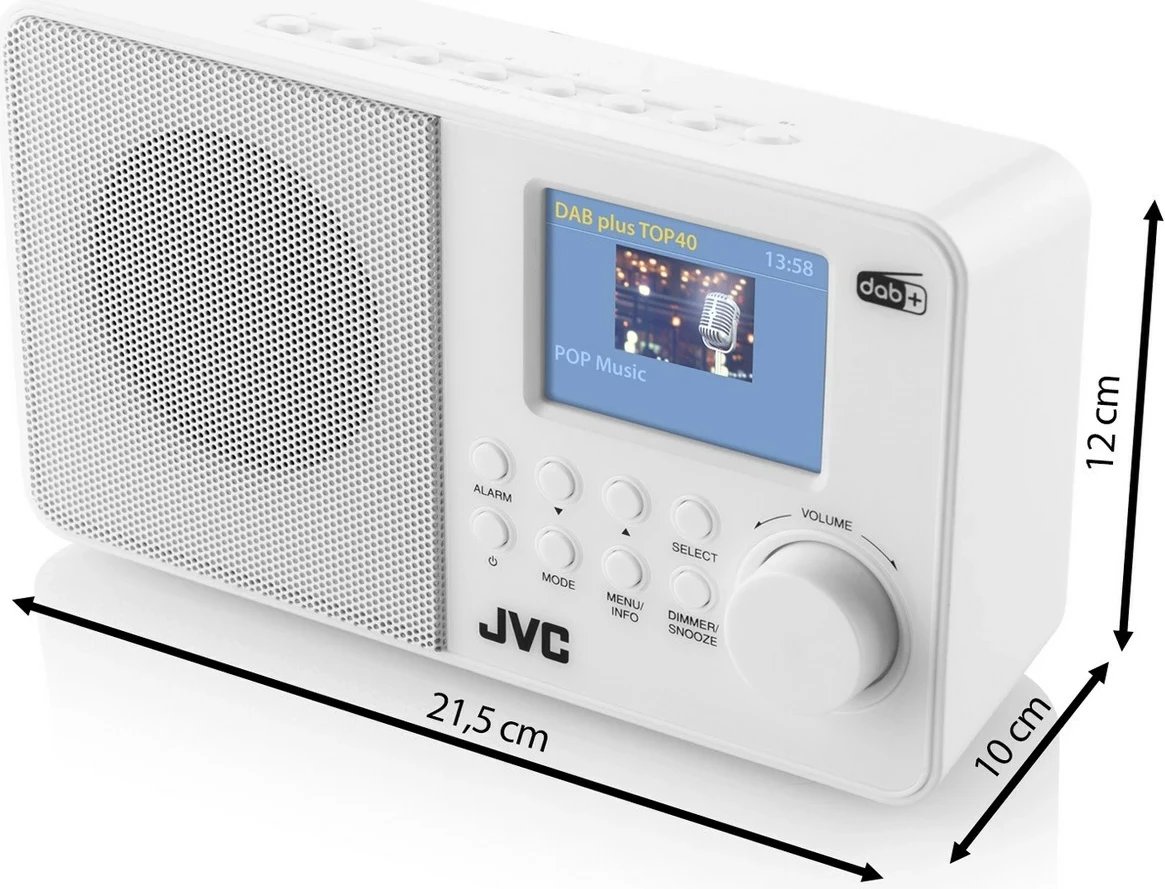 Radio portabël JVC RA-E611W-DAB, DAB, FM, Bardhë