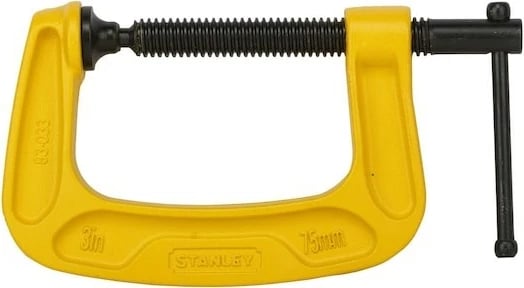 Kapëse C Stanley Maxsteel 830350, prej hekuri, e verdhë