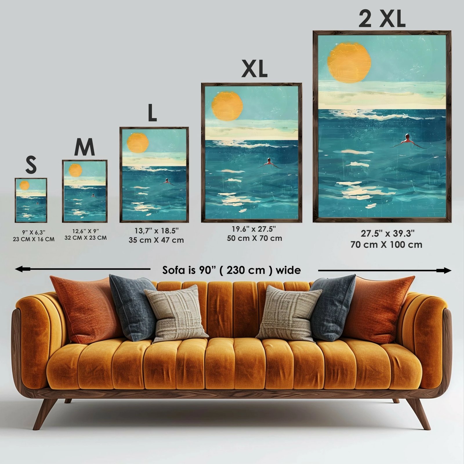 Pikturë dekorative me kornizë MDF, Wallity, GE110-L