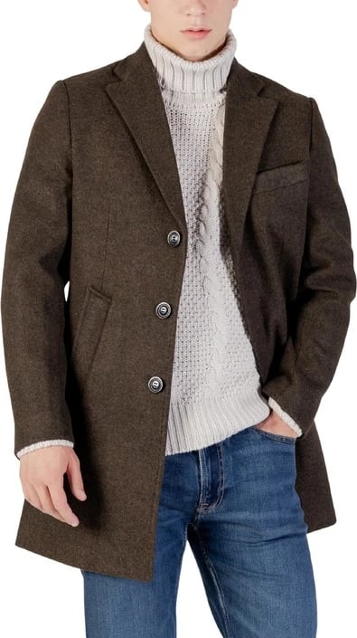 Pallto Gianni Lupo për meshkuj, kafe