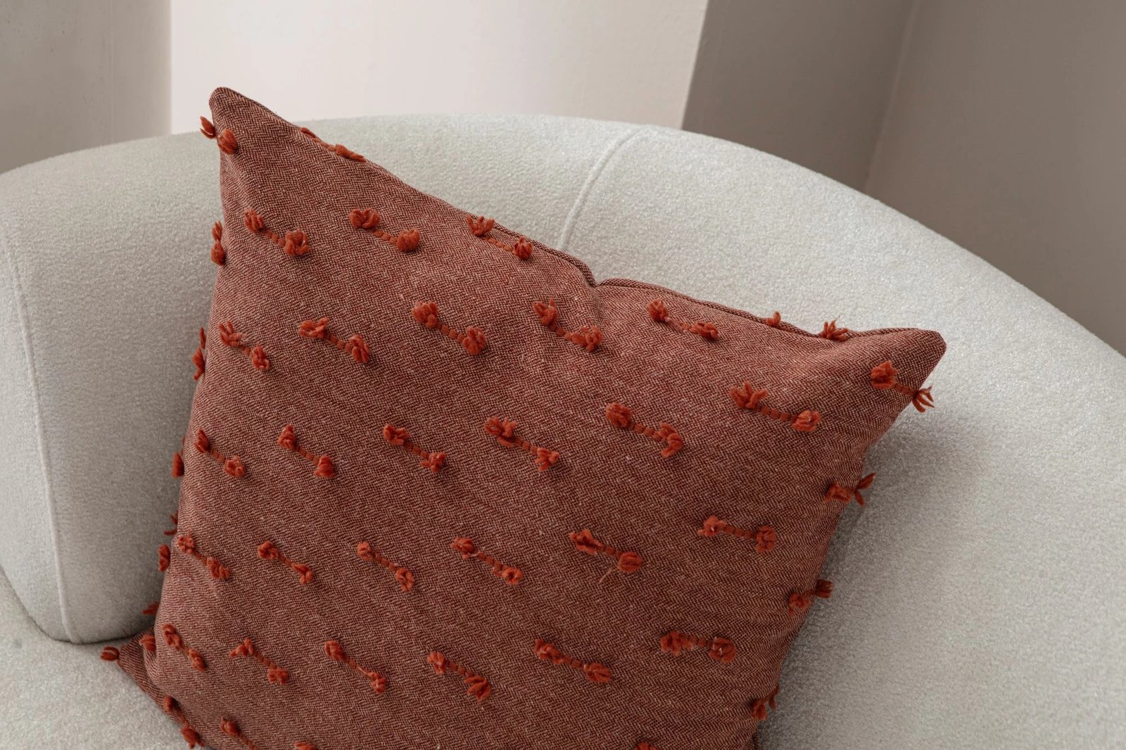 Jastëk mbulesë, ngjyrë e kuqe kafe, Evila Originals, 43x43cm