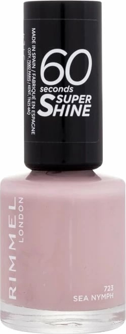Llak për thonj për femra Rimmel London 60 Seconds Super Shine 723 Sea Nymph, rozë, 8ml