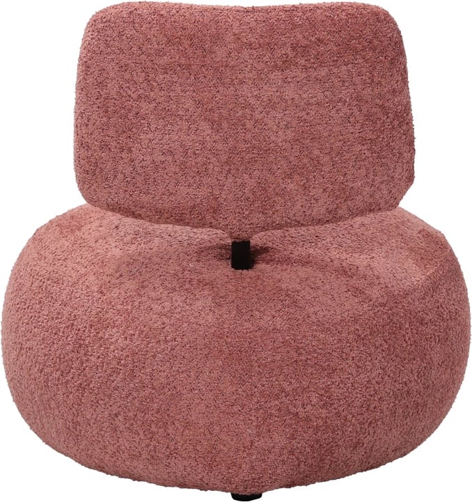 Fotel Stonie, stofë bouclé, ngjyrë mollë e kalbur, 67x73x67cm