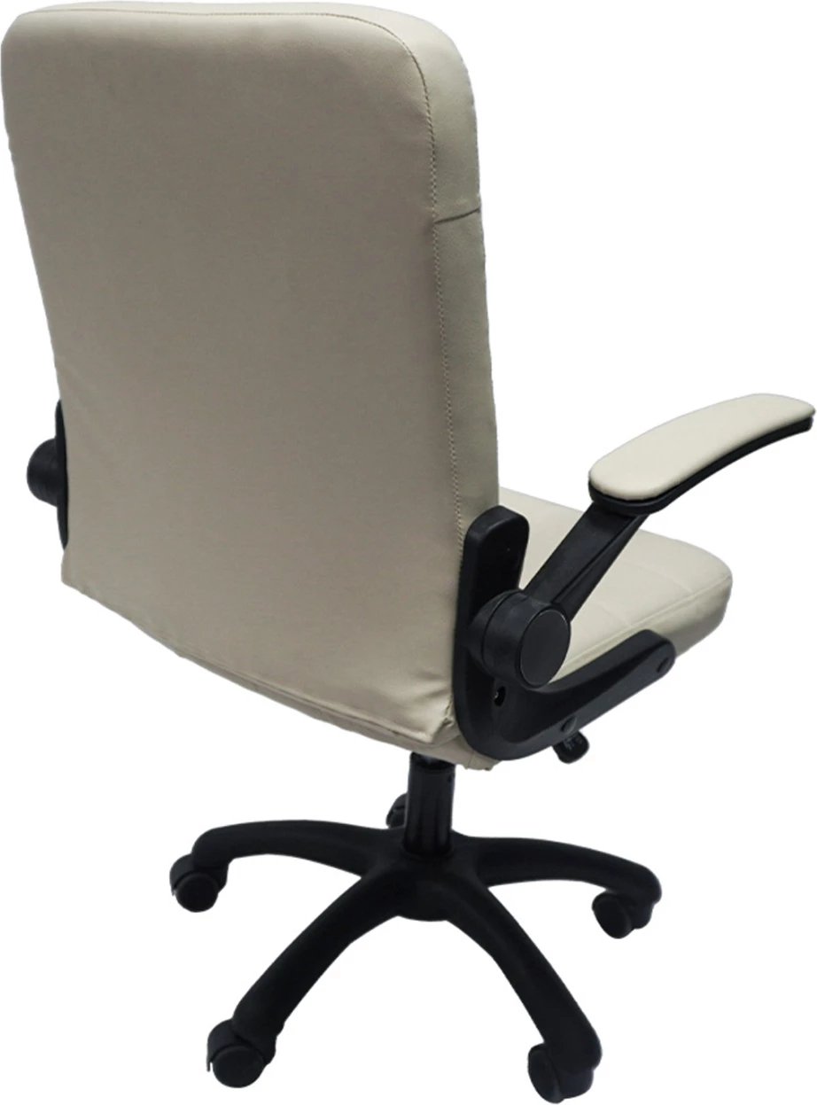 Karrige për zyre PORTIMA FH1197.04, PVC bezhë, kornizë dhe bazë najloni e zezë, 69x53x98H cm