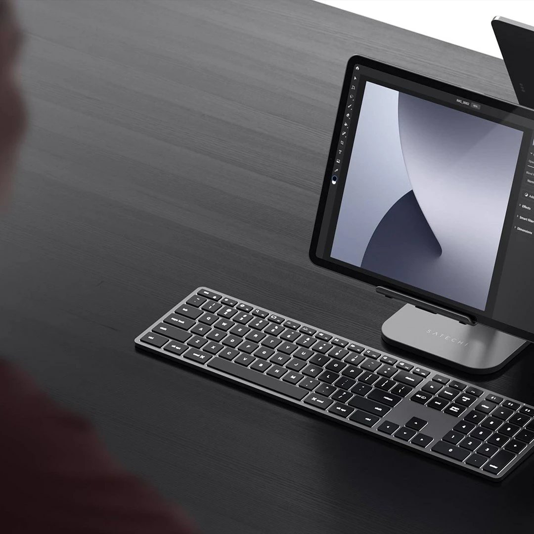 Tastierë wireless Satechi Slim X3 me numpad, Bluetooth, USB Type-C, alumini, anglisht