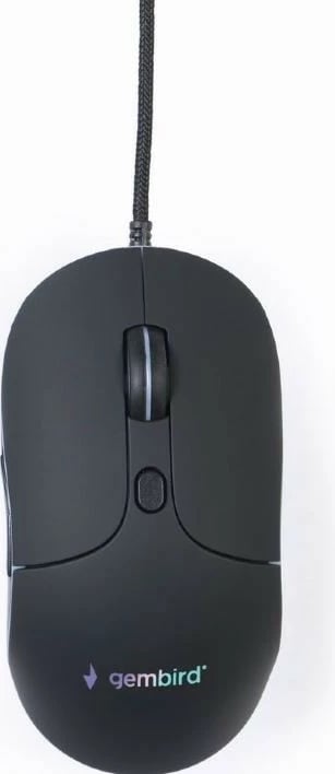 Maus Gembird MUS-UL-02 me ndriçim, 6 butona, USB, i zi