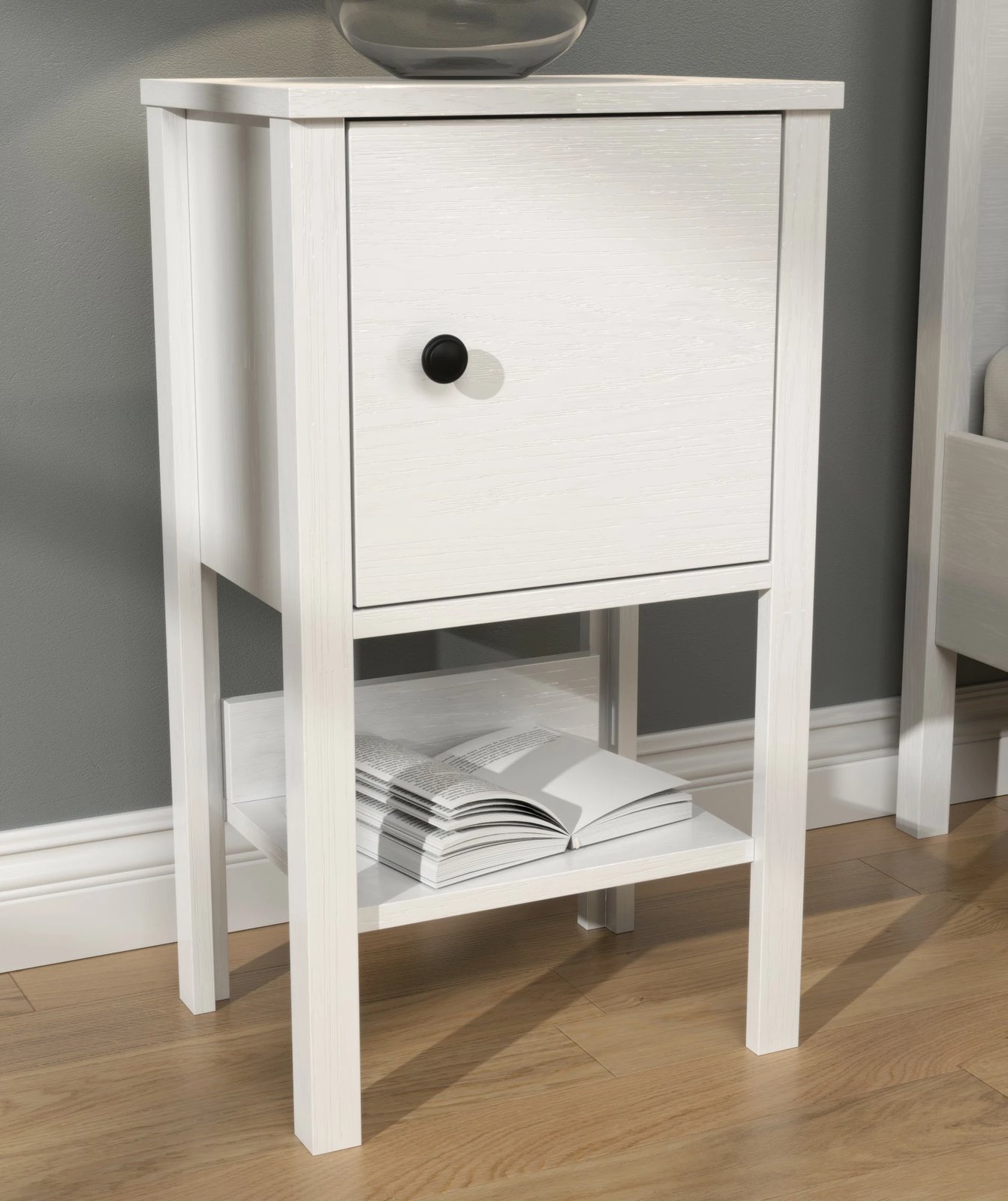 Komodin Hanah Home, FRN-20030, ngjyrë druri dhe e bardhë Komodin Hanah Home, FRN-20030, ngjyrë druri dhe e bardhë