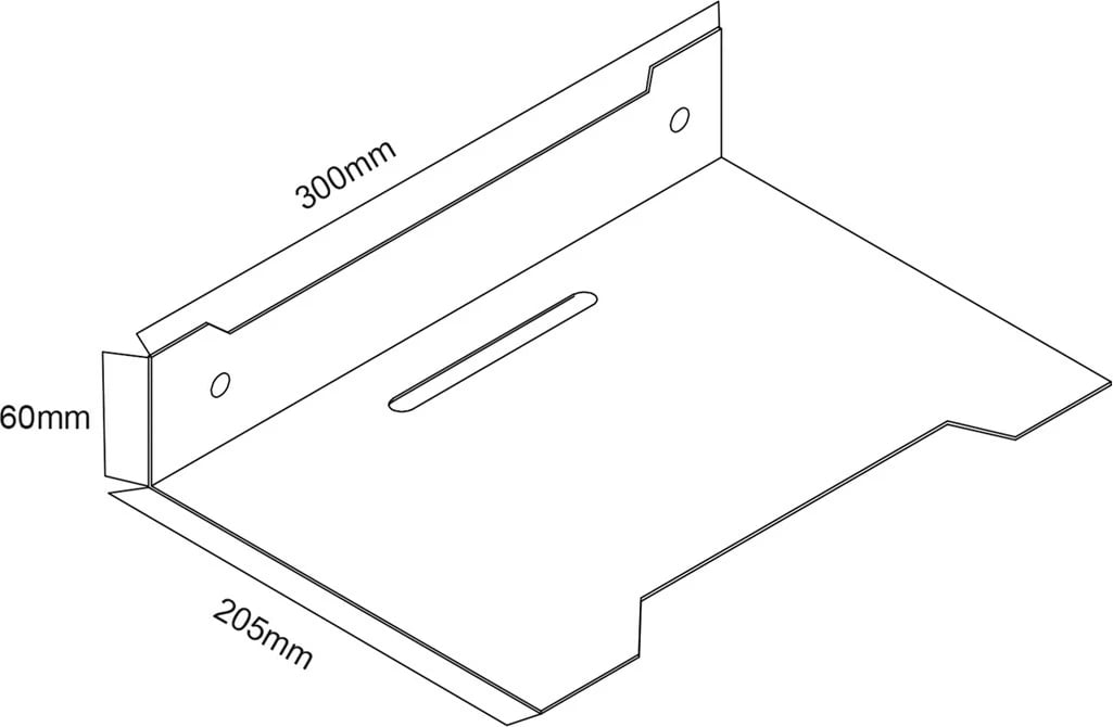 Raft muri për dekoder Maclean MC-122, çelik, i zi