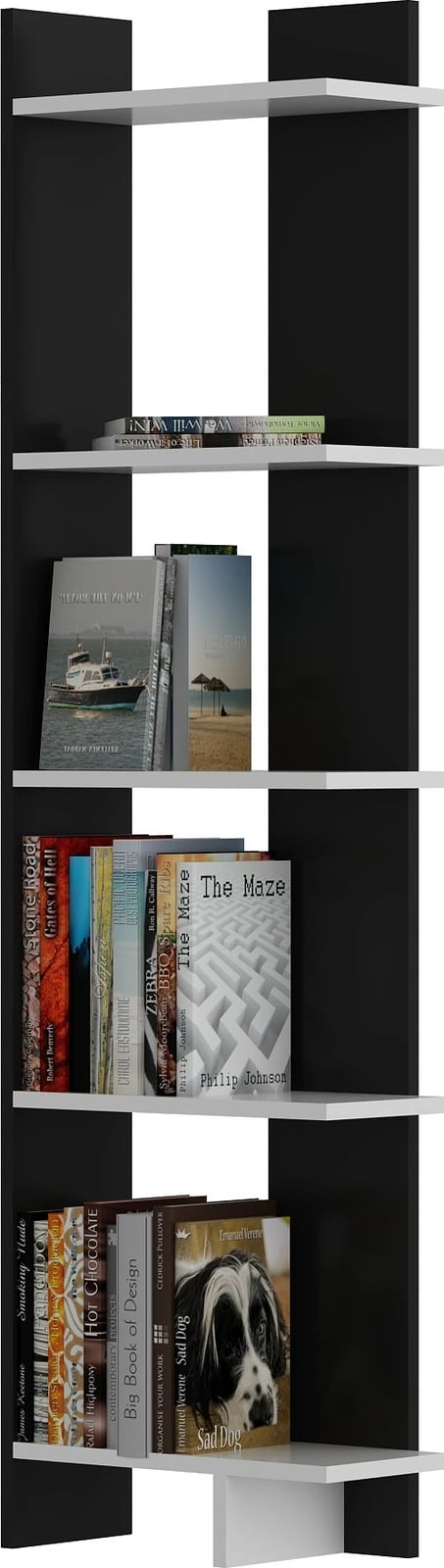 Raft librash Hanah Home, Als, i zi dhe i bardhë