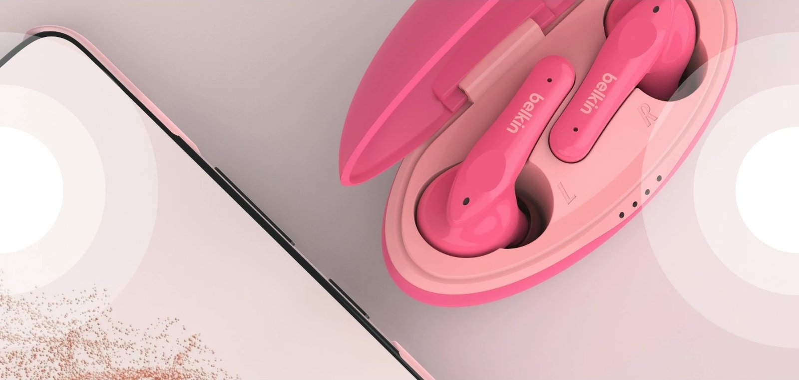 Kufje Belkin Soundform Nano, Wireless, Thirrje/Muzikë, Rozë