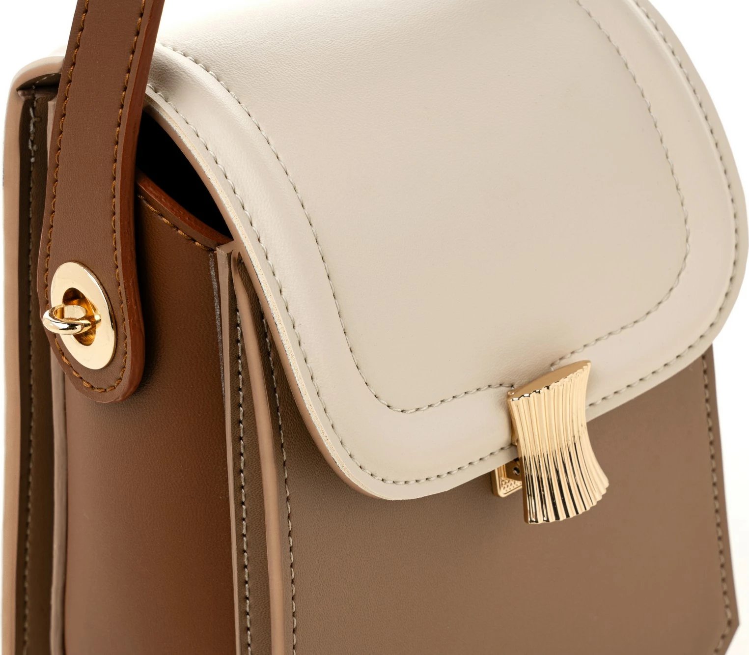 Çantë crossbody Vince Camuto, ngjyrë lagoon - tan, mink, krem