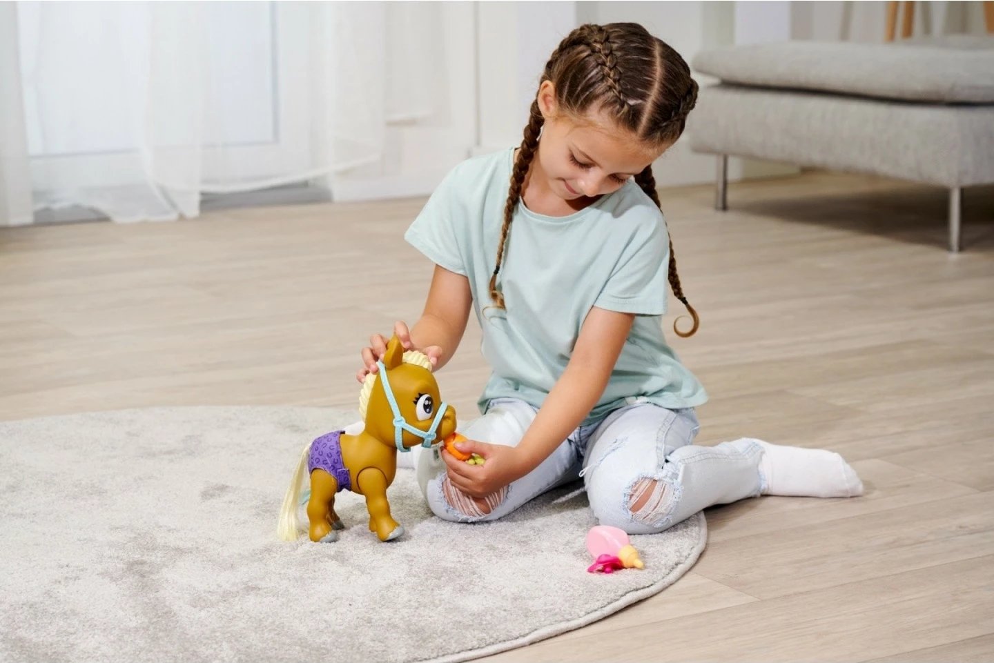 Lodër poni Pamper Petz Simba, set me aksesorë, për fëmijë, shumëngjyrëshe