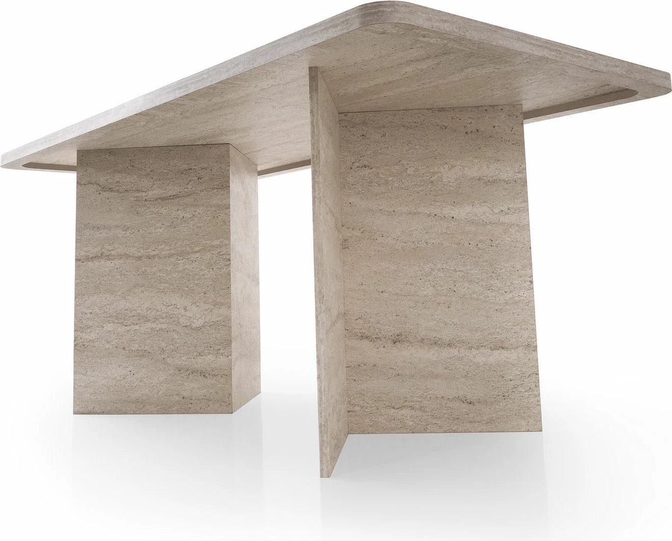 Tavolinë ngrënieje Skye Decor, ngjyrë travertin, Loft - 2931