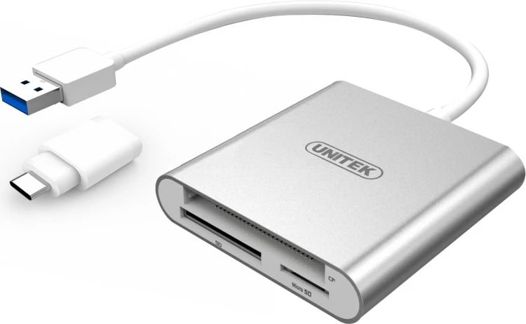 Lexues kartelash Unitek Y-9313D, USB 3.0 + USB Type-C, Alumini