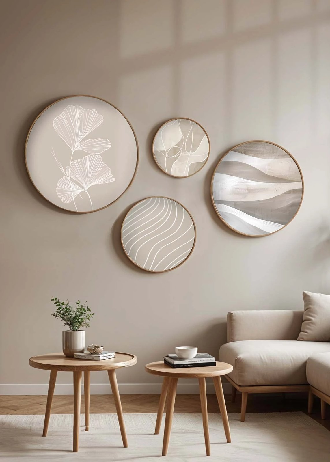 Set pikturash dekorative të kornizuara MDF, 4 copë, Wallity, Huhu295