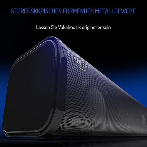 Altoparlant me orë zgjimi, Adler AD 1191, Bluetooth 5.0, stereo 2x5W, SD/USB/AUX, bateri 1200 mAh, i zi Altoparlant me orë zgjimi, Adler AD 1191, Bluetooth 5.0, stereo 2x5W, SD/USB/AUX, bateri 1200 mAh, i zi