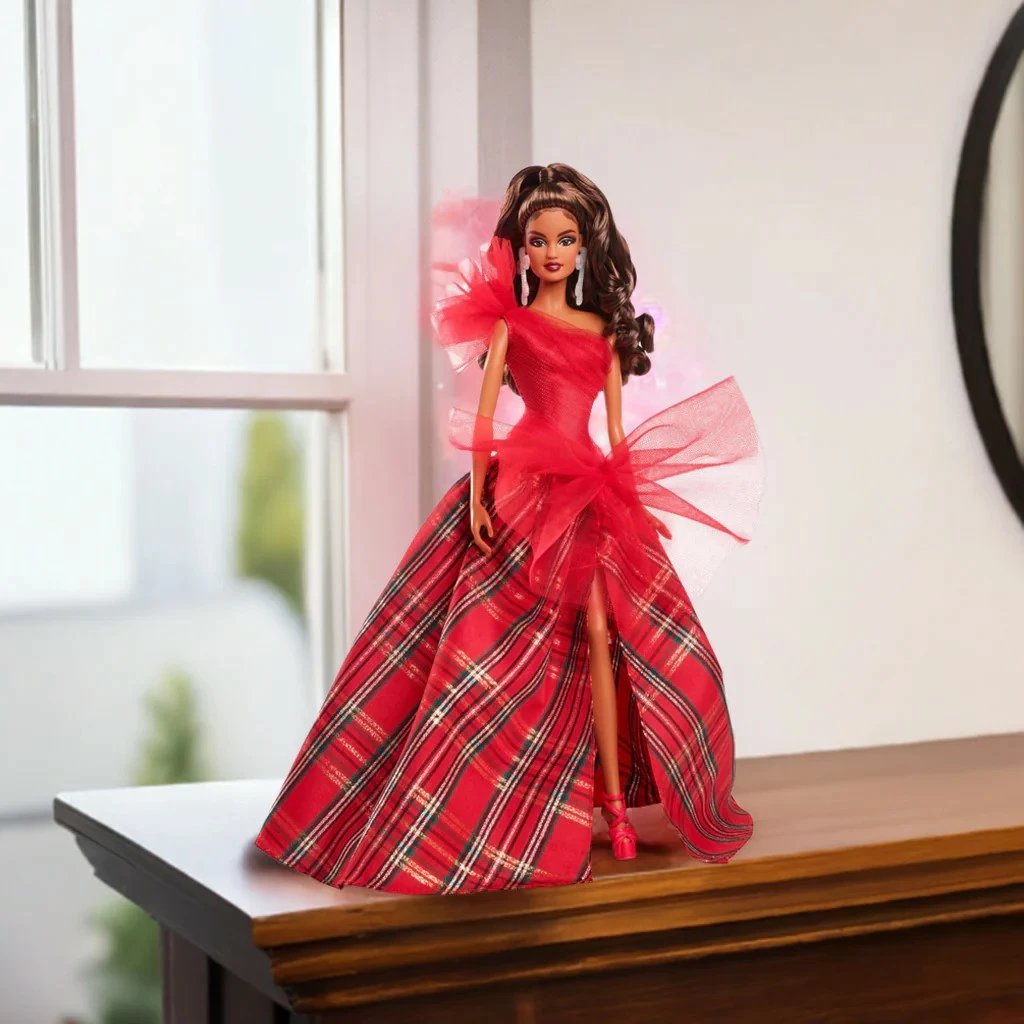 Kukull Barbie Mattel Holiday Brunette Doll, Barbie Signature, HRM67, e kuqe, koleksion Kukull Barbie Mattel Holiday Brunette Doll, Barbie Signature, HRM67, e kuqe, koleksion