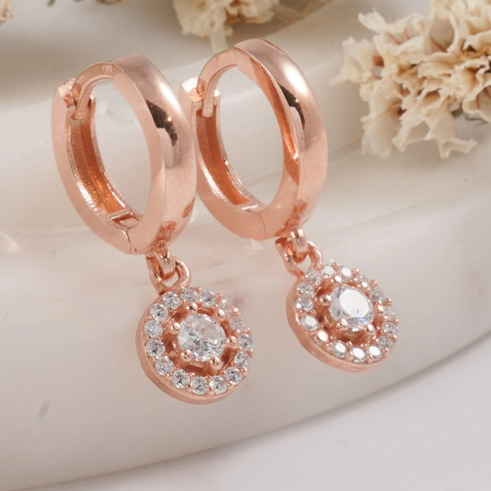 Vathë argjendi ngjyrë rozë gold, Jumeon, 10314ROS