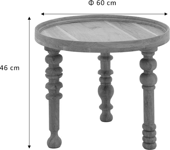 Set tavolinash anësore 2 copë Kelly dru akacie natyrale