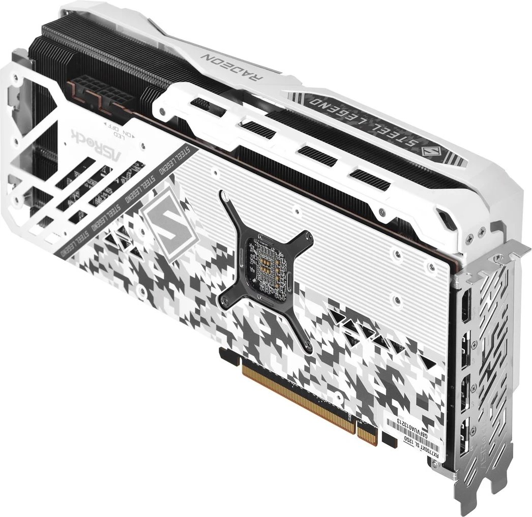 Kartë Grafike ASRock Radeon RX 7700 XT Steel Legend 12GB OC, e bardhë Kartë Grafike ASRock Radeon RX 7700 XT Steel Legend 12GB OC, e bardhë