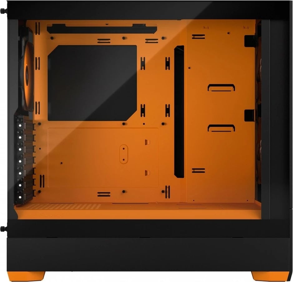 Kasë Fractal Design Pop Air TG Clear Tint RGB, Midi Tower, ATX, Micro ATX, Mini ITX, e zezë/portokalli