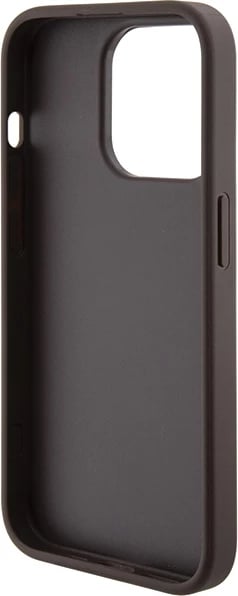 Mbështjellës Guess Grip Stand 4G Triangle Strass për iPhone 15 Pro Max, kafe
