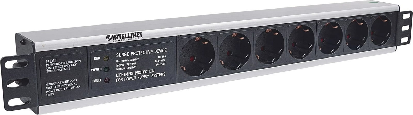Kabllo vazhduese Intellinet 19" 1.5U Rackmount 7-Way Power, 3m