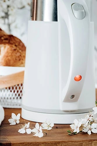 Çajnik elektrik, Adler, AD 1372, 0.6 L, 800 W, çelik inoksi, i bardhë