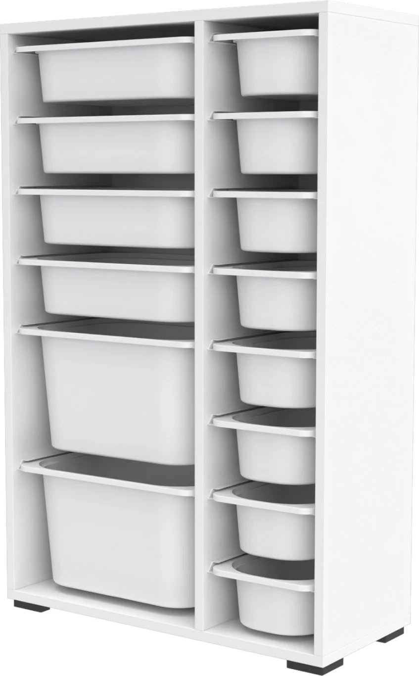 Komodinë melaminë SANI FH18211.01, 14 sirtarë, 69,5x30x109 cm