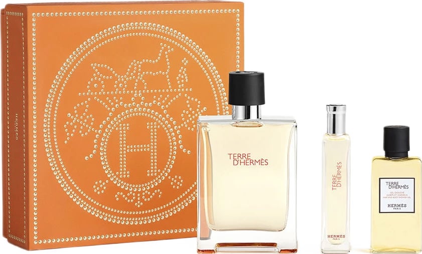 Set Eau de Toilette për meshkuj Hermes Terre D'Hermes 100ml + 15ml + Shower Gel 40ml