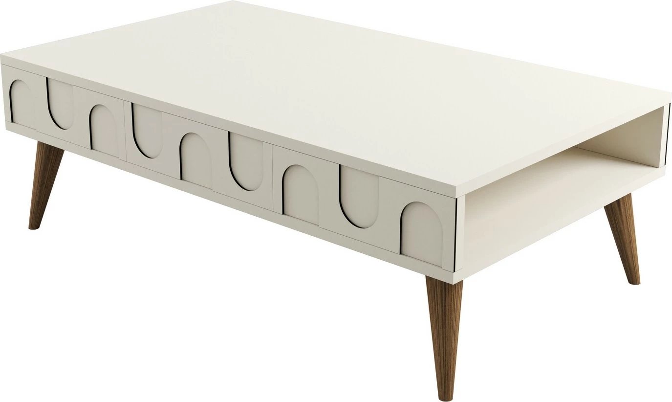 Tavolinë kafeje Hanah Home, Lyon 34, krem dhe arre