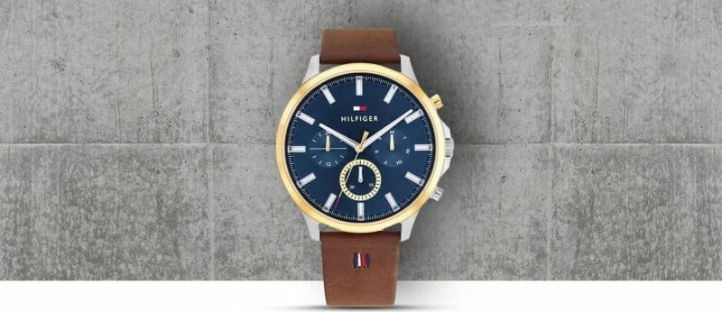 Orë dore për meshkuj Tommy Hilfiger, kafe