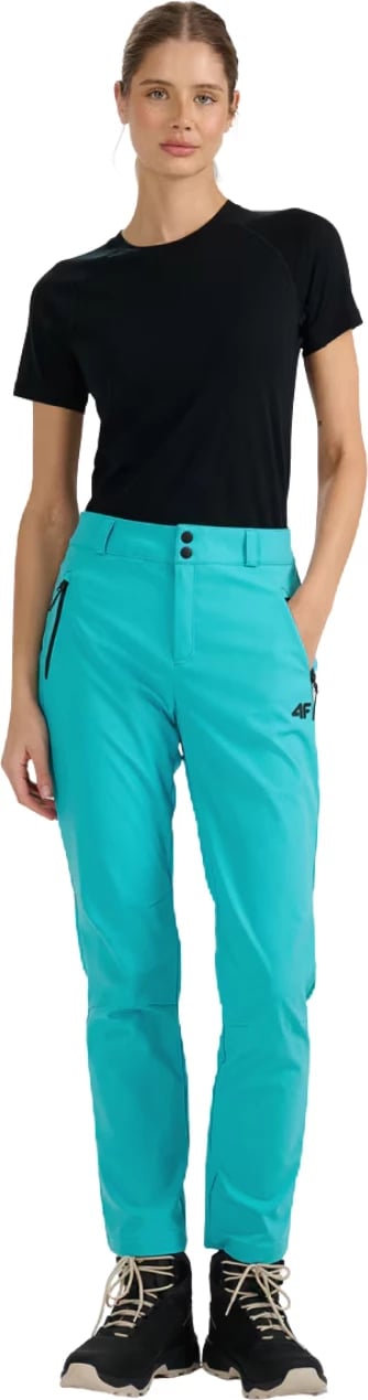 Pantallona trekking për femra 4F, të gjelbra