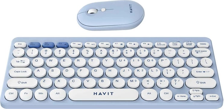 Set tastierë dhe maus wireless Havit KB279GCM, për gaming dhe zyrë, kaltër Set tastierë dhe maus wireless Havit KB279GCM, për gaming dhe zyrë, kaltër
