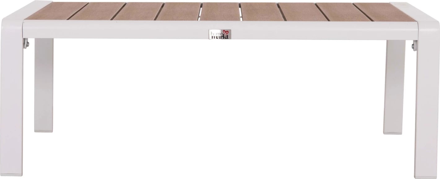 Tavolinë anësore për shezlong, alumin i bardhë, polywood, BENTRY FH6276.01, 100x56x35cm