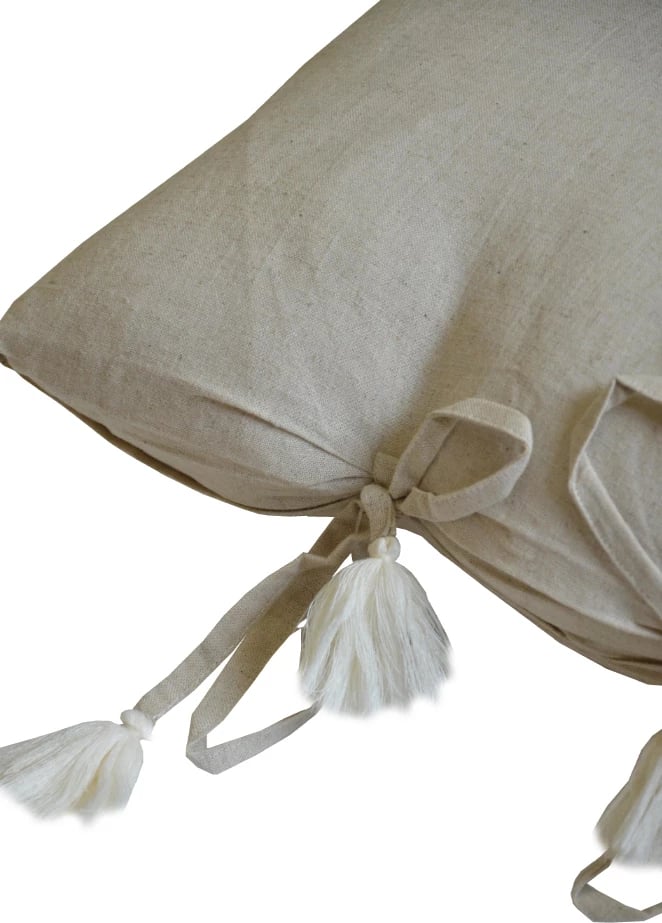 Jastëk dekorativ Ammos 1, pambuk, bezhë, 45x45cm