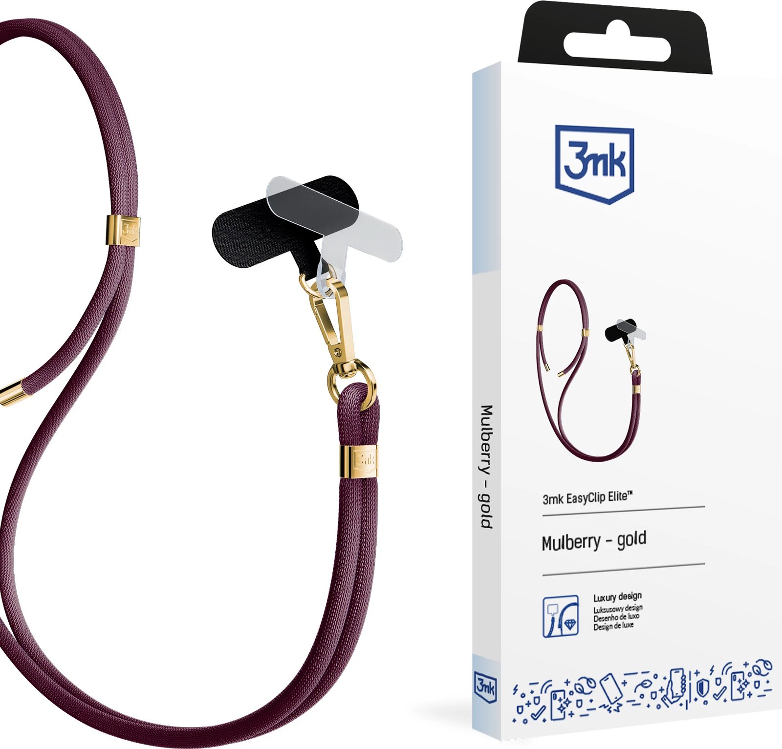 Litar për celular 3mk EasyClip Elite, burgundy