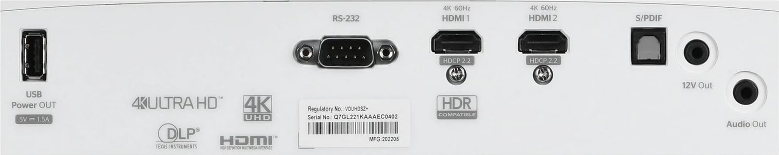 Projektor DLP-UHD Optoma, 4K UHD, i bardhë