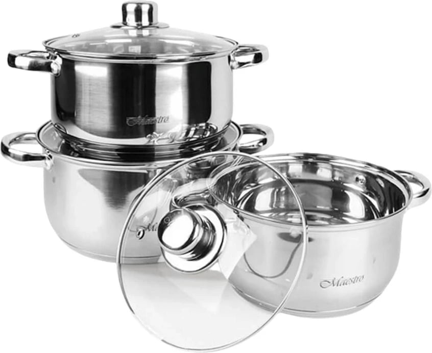 Set enësh gatimi Maestro MR-2020-6M, 6 pjesë, çelik inox