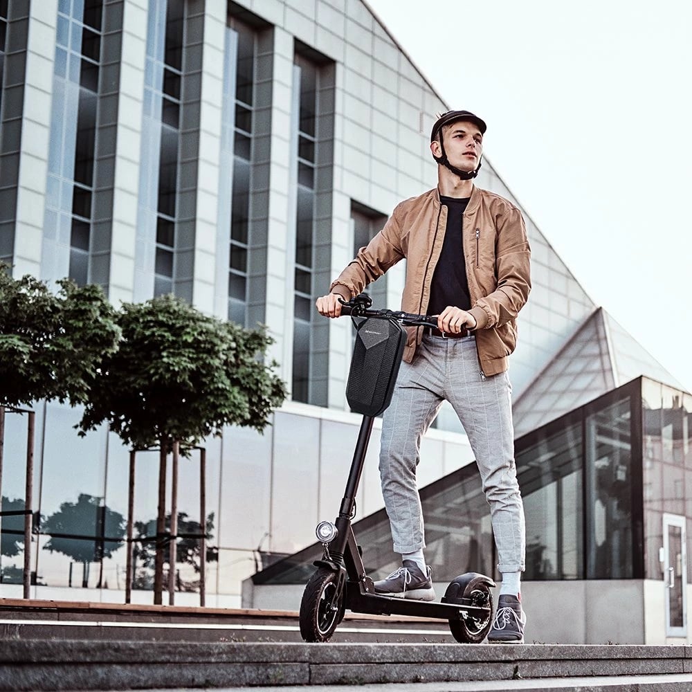 çantë timoni për skuter elektrik, Wozinsky, WSB2BK, 4L, EVA e fortë, zinxhir i papërshkueshëm nga uji, 30.5x16.5x14 cm, e zezë