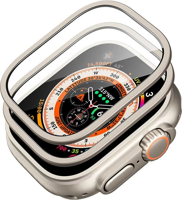 Set mbrojtës për Apple Watch Ultra ESR 49mm, kasë + xham, titanium