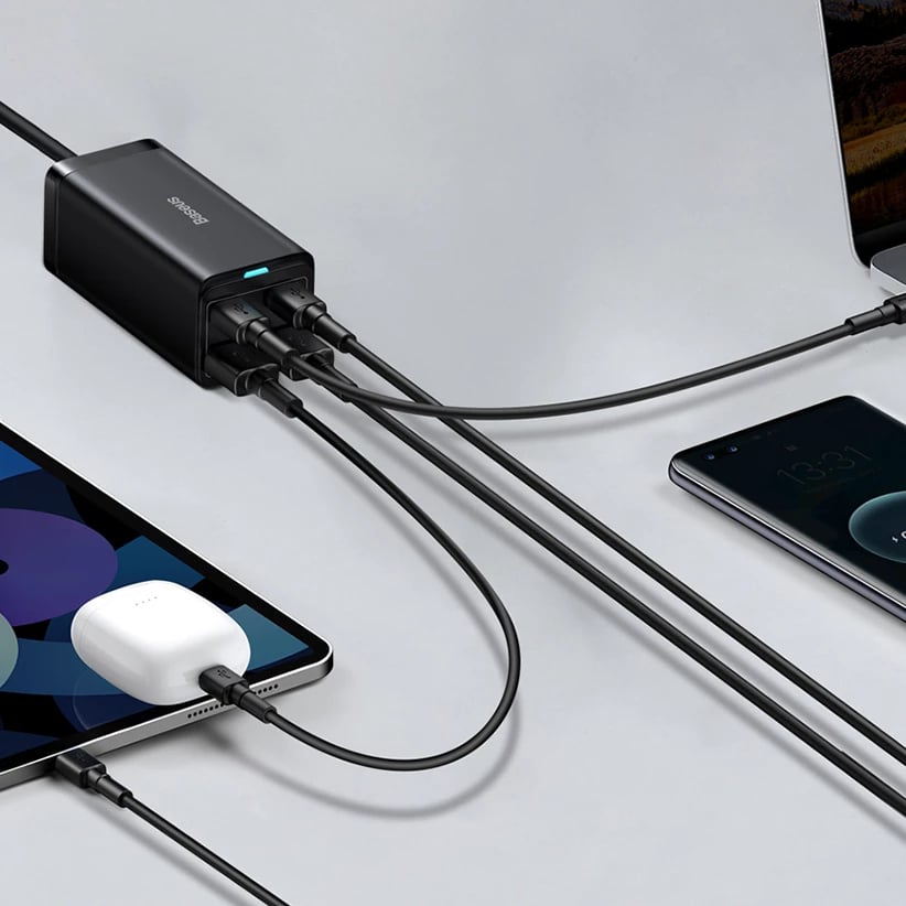 Karikues universal Baseus GaN3 Pro, 100W, 2x USB-C, 2x USB-A, i zi Karikues universal Baseus GaN3 Pro, 100W, 2x USB-C, 2x USB-A, i zi