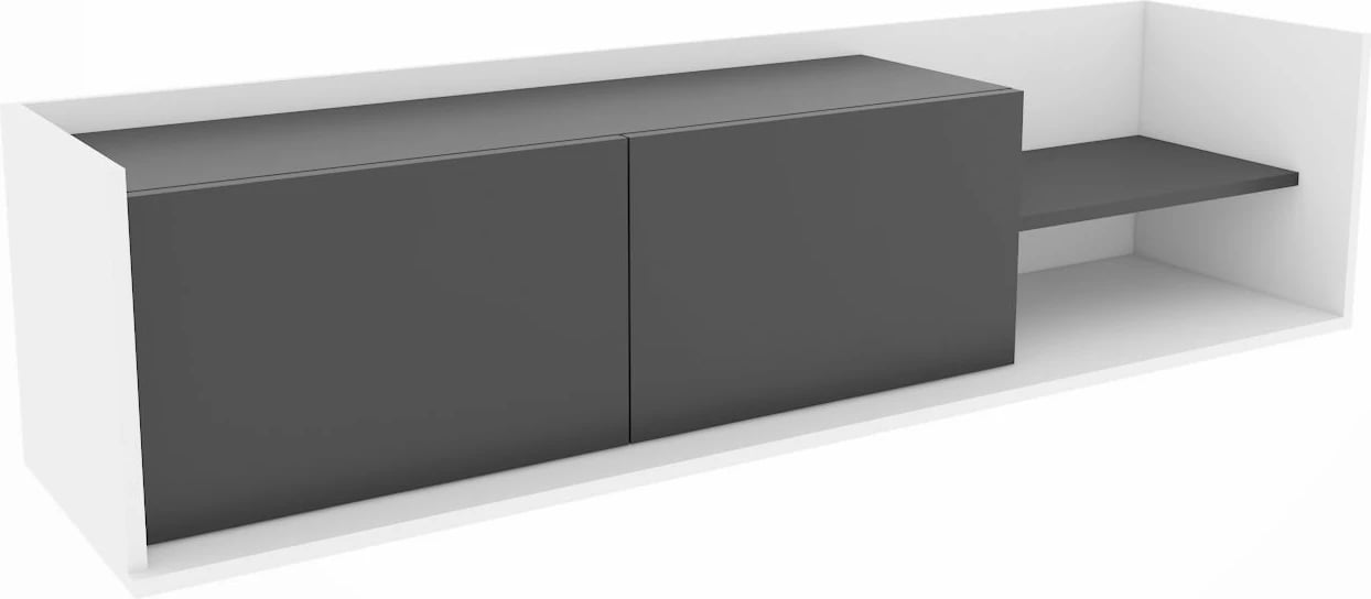 Komodë TV Skye Decor, e bardhë, antracit