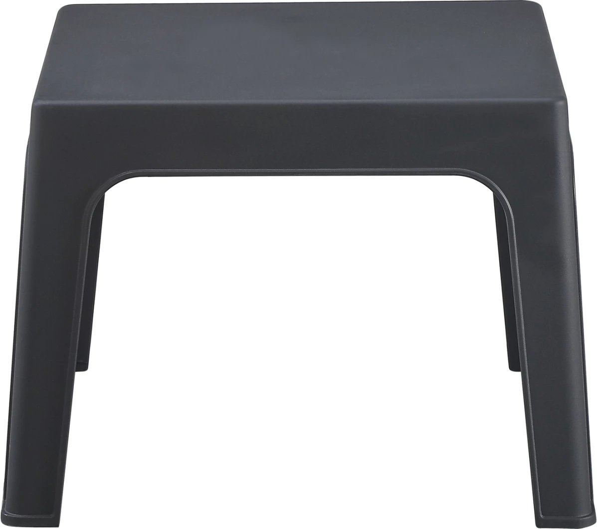 Tavolinë e ulët katrore për kafe, polipropilen, ngjyrë gri e errët, SLEEK FH6371.10, 49.5x49.5x40cm