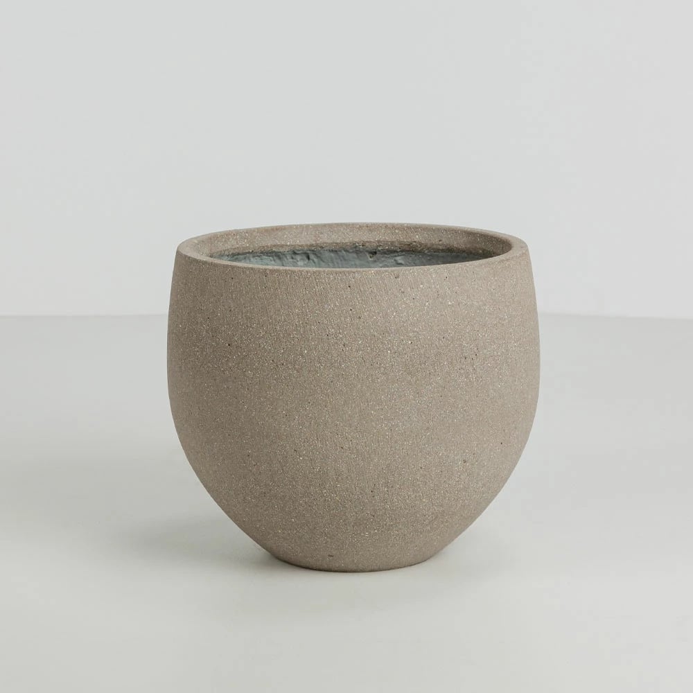 Set vazo betoni SCILLA, 2 copë, ngjyrë kafe e çelët, 40x40x34cm