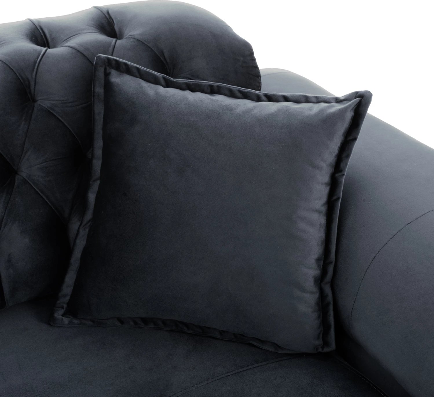 Divan shtrat 2-vendësh BENNINGTON, ngjyrë e zezë, 180x95x80