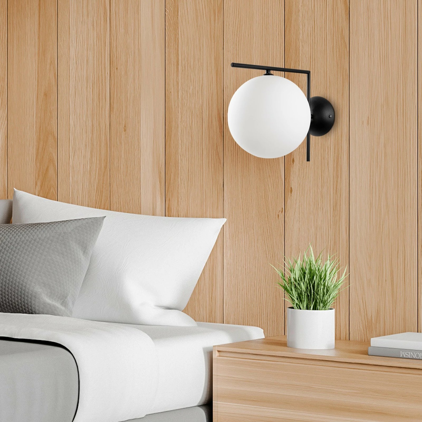 Llambë muri Opviq, Luminar, ngjyrë e zezë, 25x43x30cm