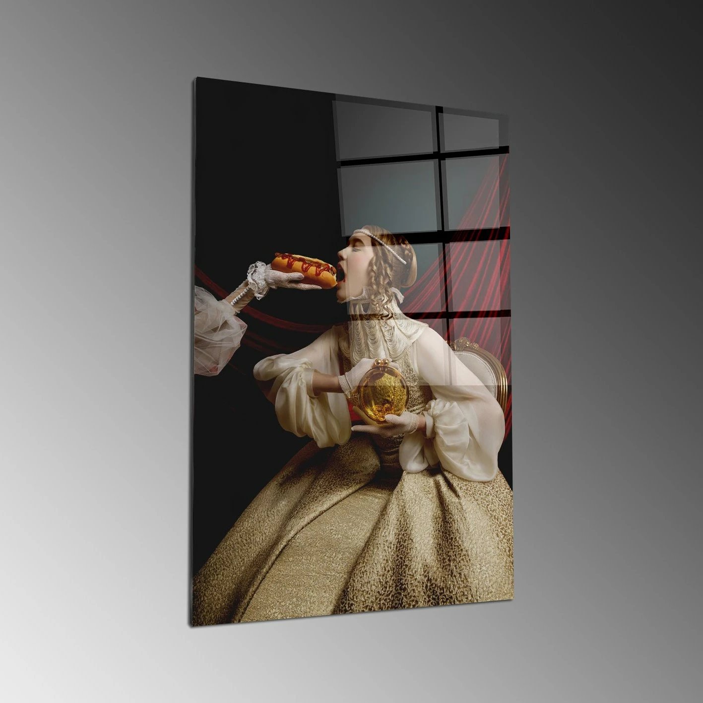 Pikturë dekorative prej xhami të temperuar, shumëngjyrëshe, CAM3683 - 50x70cm