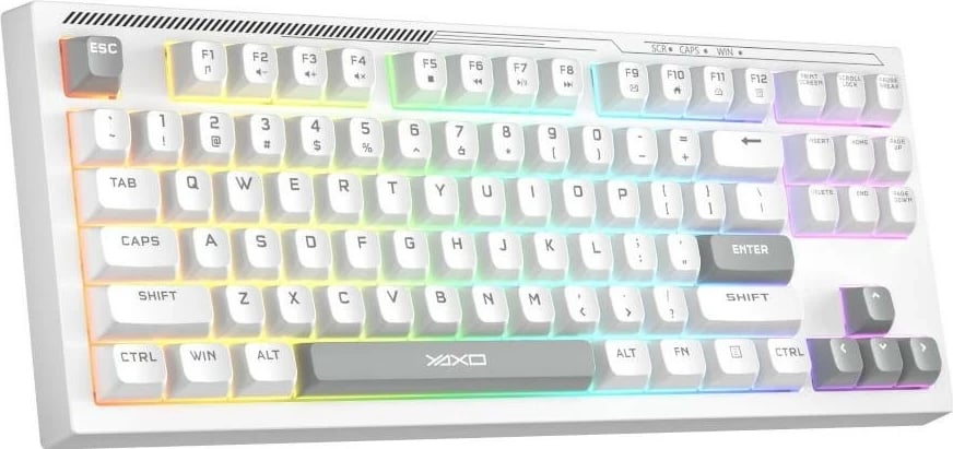 Tastierë Yaxo Zuni, RGB, 87 taste, Alpine White